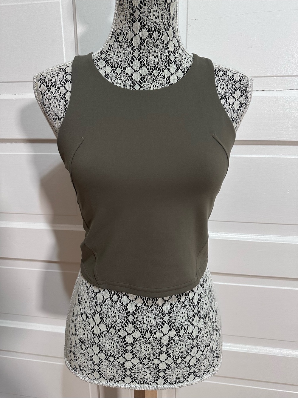 lululemon athletica Olive Green Racerback Tank Top